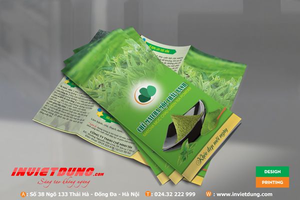 Mẫu tờ rơi Bột trà xanh Matcha - In tờ rơi trà xanh matcha